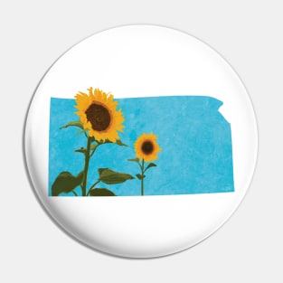 Kansas Sunflower Pin