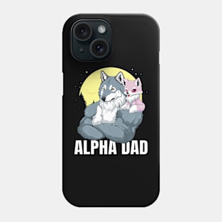 Alpha Dad With Girl Daughter Wolf Father'S Day Phone Case