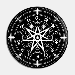 WICCAN - Symbol of protection Pin