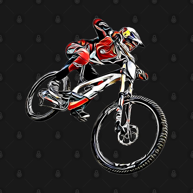 A cool pop art drawed MTB downhill freestyle jump by Guntah