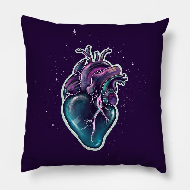 Glossy Heart Pillow by Ria_Mizuko