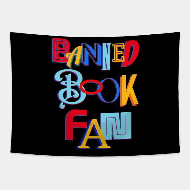 Banned Book Fan Tapestry by TJWDraws