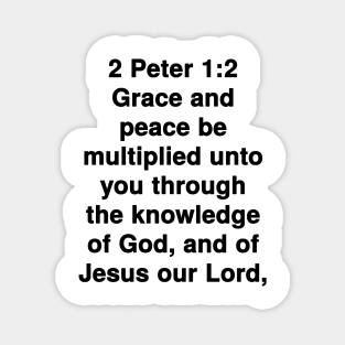 2 Peter 1:2  King James Version (KJV) Bible Verse Typography Magnet