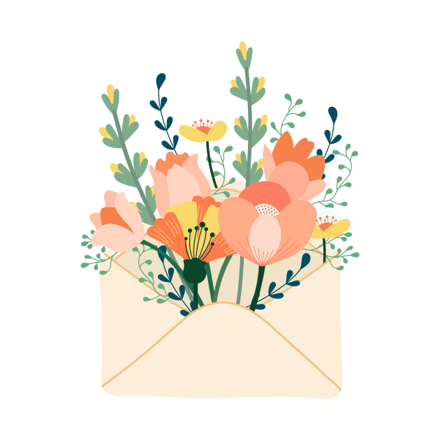 a bouquet of flowers in a Greeting card by choiyoojin