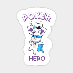 Poker Hero Bear Player Magnet