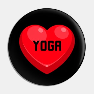 Love heart YOGA Pin