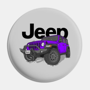 Purple Jeep Wrangler Rubicon Pin