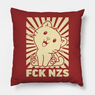 FCK NZS cute kawaii funny cat fcknzs Pillow