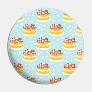 Strawberry Cake Blue Pin