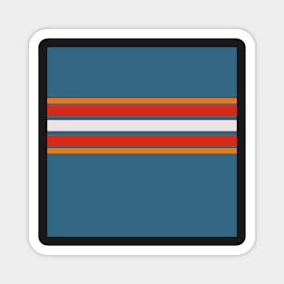 retro minimalist abstract stripe design Magnet