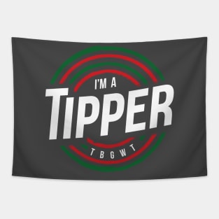 TBGWT Tipper Logo Black And Green Tapestry