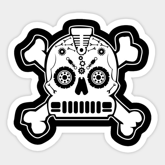 Sugar Skull Jeep Cherokee Badge Sugar Skull Sticker Teepublic