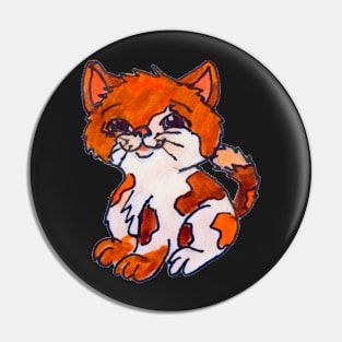 Calico Kitten Pin