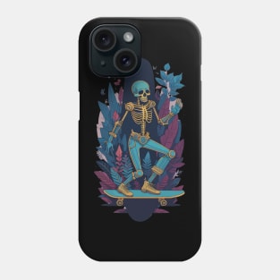 Skeleton Skate Modern Art Phone Case