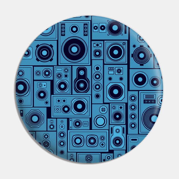 Music Speakers Blue Pin by Atomic Malibu