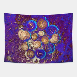 Snail Shells- Violet Blue Tapestry