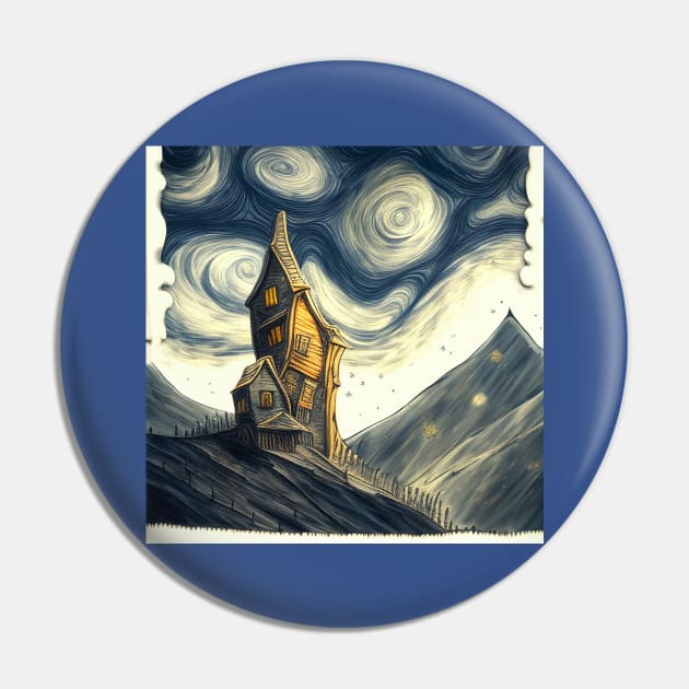 Starry Night Above The Shrieking Shack Pin by Grassroots Green