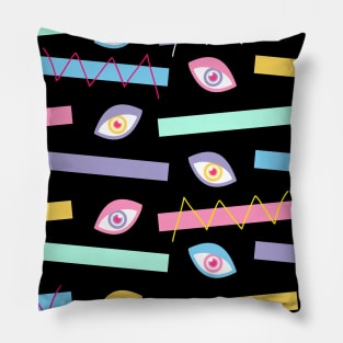 Eyes Pattern Black Big Pillow