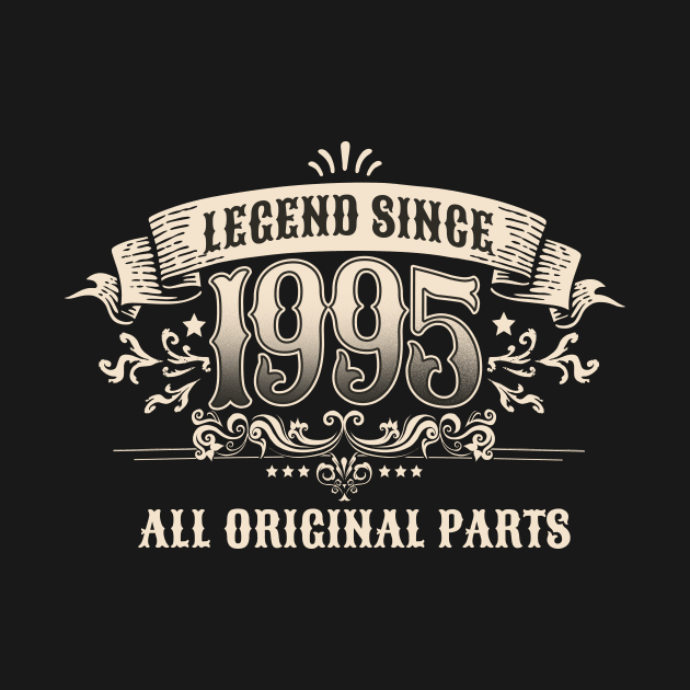 Retro Vintage Birthday Legend since 1995 All Original Parts by star trek fanart and more