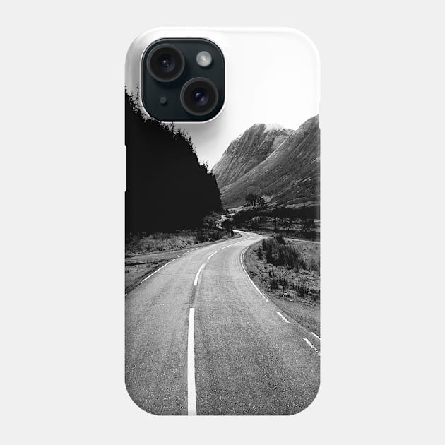 Raod through the Glen Phone Case by Madeinthehighlands