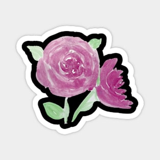 watercolour purple flower watercolor purple flowers pink and purple flowers Magnet