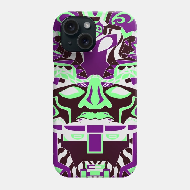 luminescence olmec alien head ecopop Phone Case by jorge_lebeau