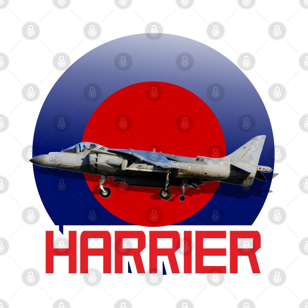 Harrier Jump jet in RAF roundel by AJ techDesigns