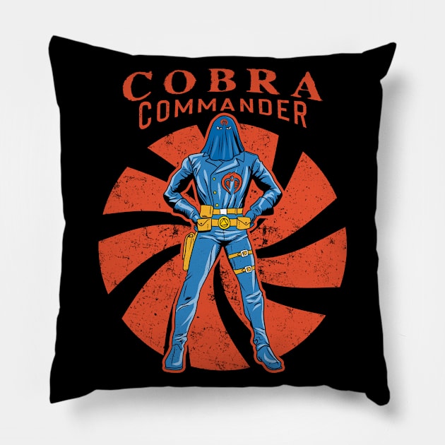 Retro Cobra Commander Pillow by OniSide