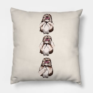 No Evil Shih Tzu Pillow