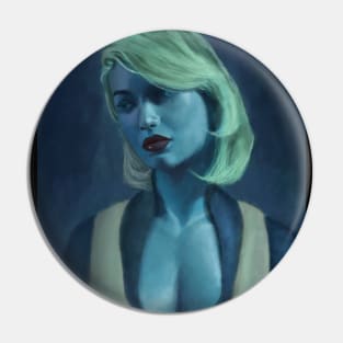 Blue Woman Pin