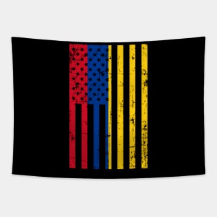 Colombia American Flag For New Us Citizen Tapestry