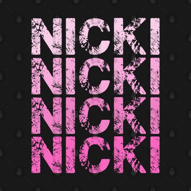 Personalized Name Nicki I Love Nicki Vintage by deafcrafts