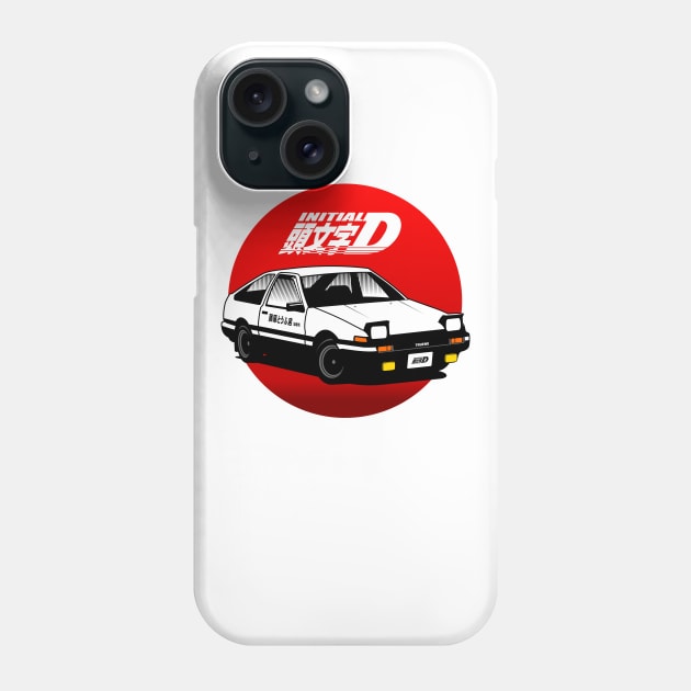 Toyota Trueno AE-86 Intial D Phone Case by grphc_dsg21