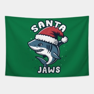 Santa Jaws- Funny Christmas Shark Tapestry