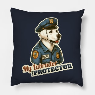 Labrador Retriever Police Pillow