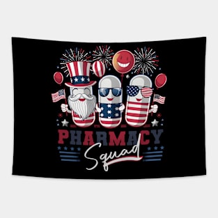 Pharmacy Squad Womens 4th Of July Pharmacy Technician Patriotic Tapestry