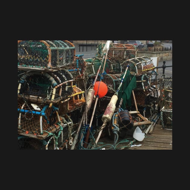 Lobster Pots on Whitby Harbour by bobpetcher