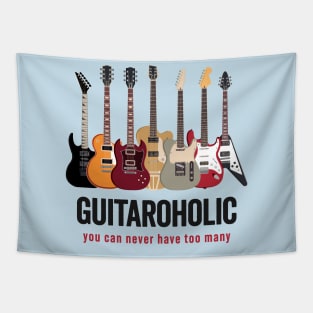 Guitaroholic: A Symphony of Strings For Guitar Lovers Tapestry