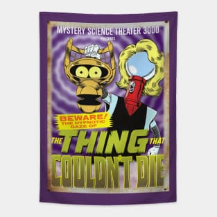 Mystery Science Rusty Barn Sign - The Thing That Couldn't Die Tapestry