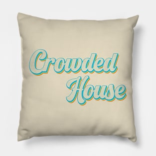 vintage color crowded house Pillow