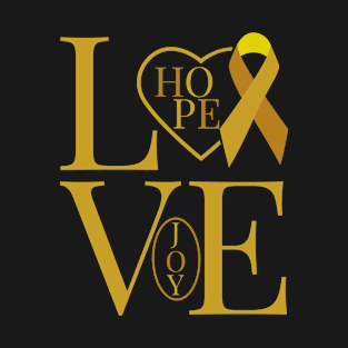 Gold Awareness Ribbon T-Shirt