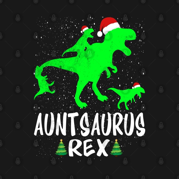 Aunt T Rex Matching Family Christmas Dinosaur Shirt by intelus