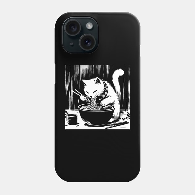 Electric Guitar Cat Rock Music Japan Style Funny Cat Phone Case by KsuAnn