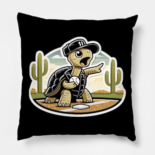 Desert baseball Tortoise Pillow