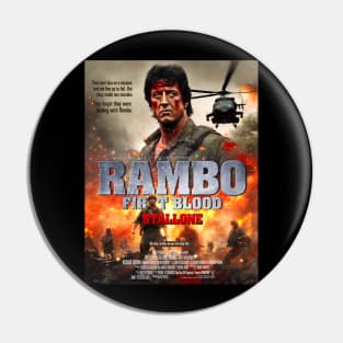 Rambo Artwork print Pin