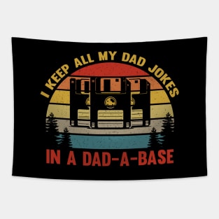 Retro Vintage Sunset Funny Dad Jokes Nostalgia Humor Tapestry