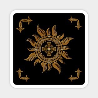 The golden celtic cross. Magnet