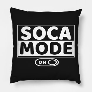 Soca Mode Brand Logo in White Print - Soca Mode Pillow