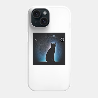 Black Cat Silhouette Phone Case