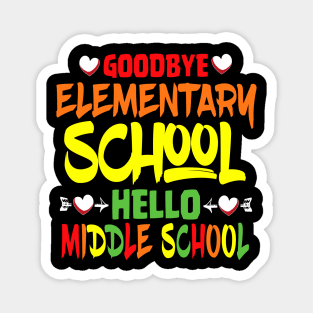 GOODBYE ELEMENTARY SCHOOL COLORED HEART Magnet